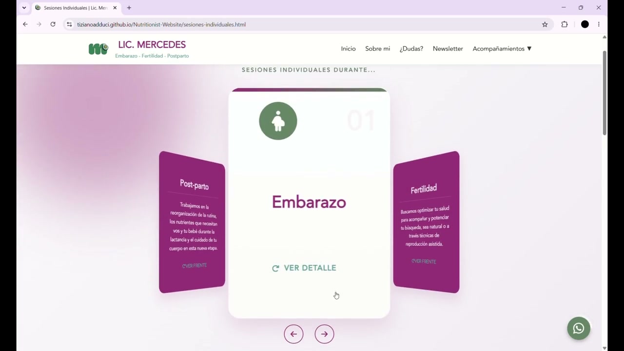 Demo de la web para nutricionista